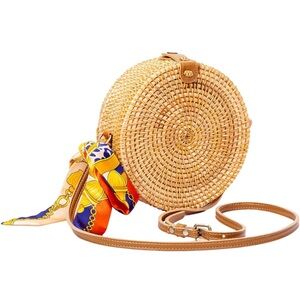 NWOT Handmade Rattan Bag